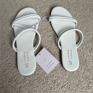 LC Lauren Conrad Elegant White Sandals